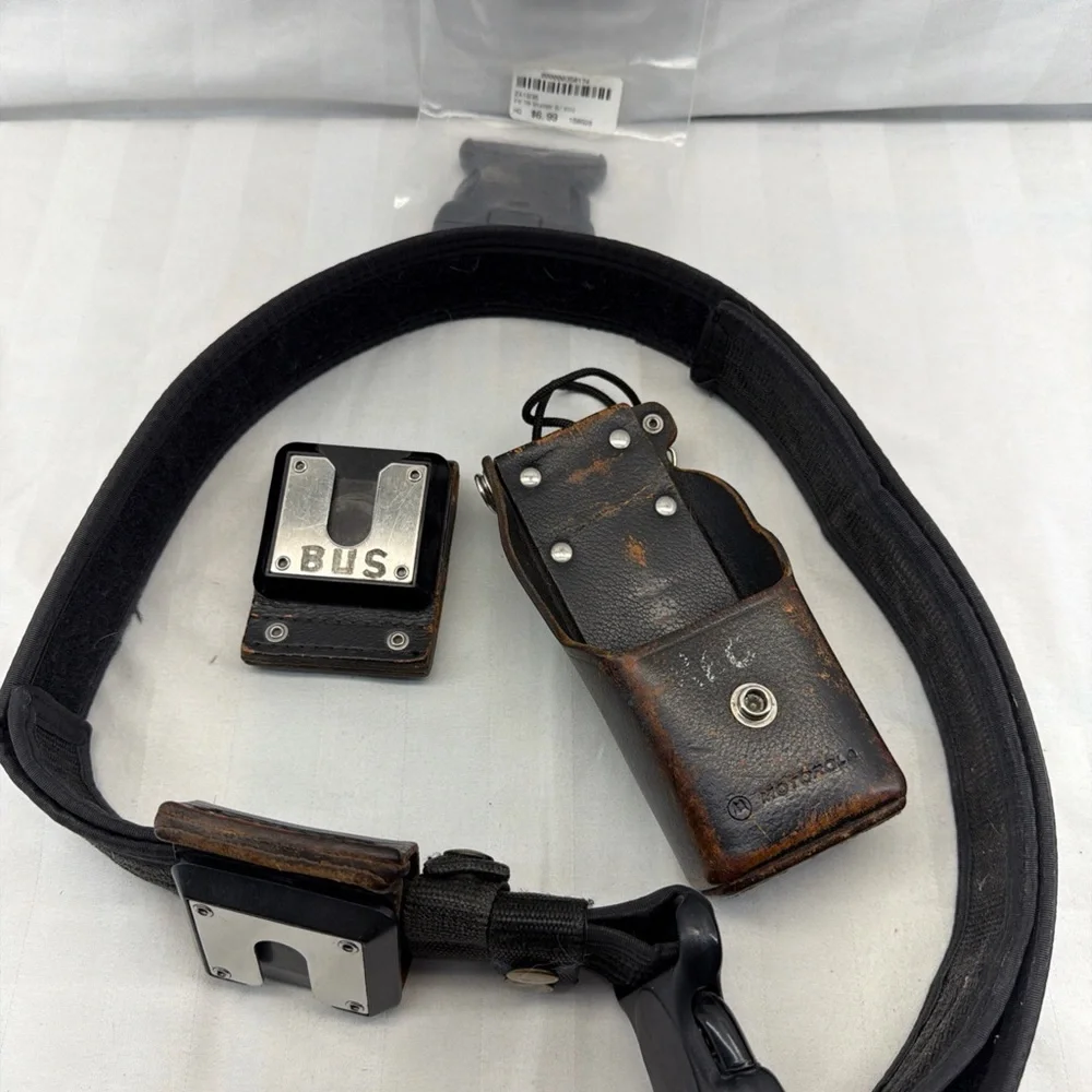 Motorola Black and Silver Belt Holster‎ Set
